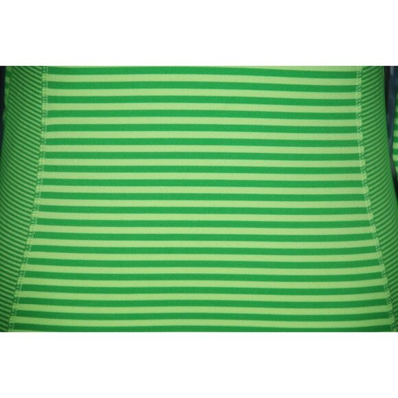 Kyodan Ladies XS 1/4 Zip Athletic Top Green Yellow Striped Running Long Sleeve W - Picture 5 of 12